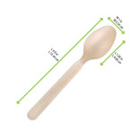 Unwrapped Compostable & Heat Proof Corn - Bamboo Fiber Spoon L:5in - 100 pcs Unwrapped Compostable & Heat Proof Corn - Bamboo Fiber Spoon L:5in - 100 pcs